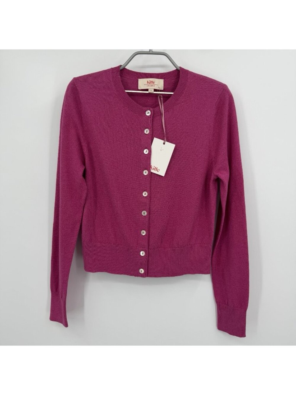 Kilte Collection Carrie Cardigan Sweater in Fuchsia size 0/XS Cotton-Cashmere